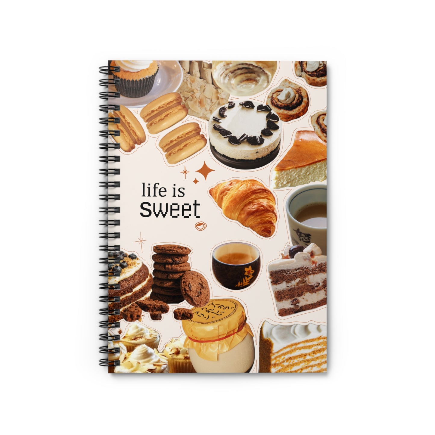 Coffee Brown Spiral Notebook - Ruled Line Perfect Gift Stationery