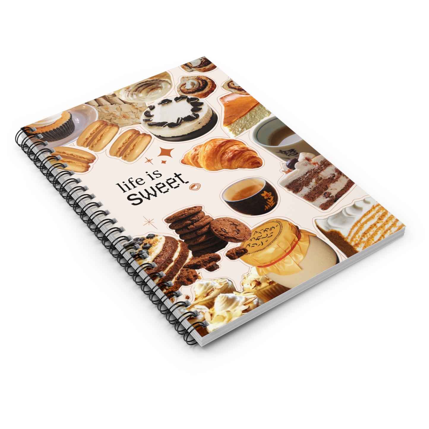 Coffee Brown Spiral Notebook - Ruled Line Perfect Gift Stationery